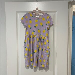 Hanna Andersson Purple Dress with Lemon Print